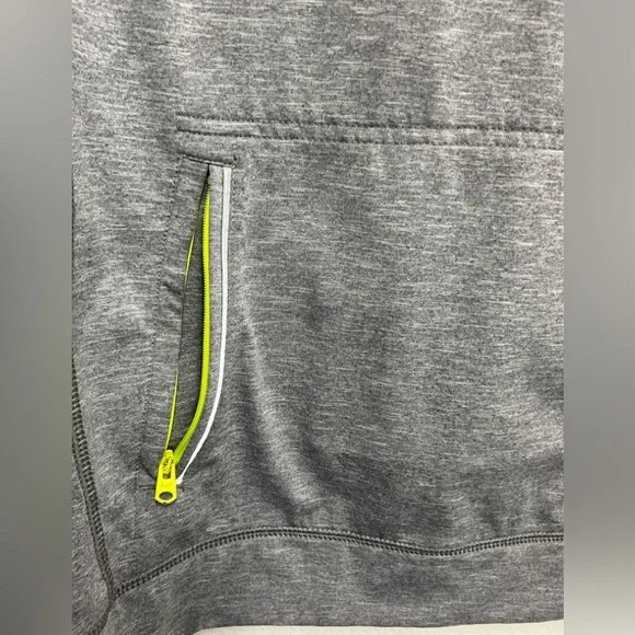 Abercrombie & Fitch Heather Gray Jacket with Neon Yellow Details - Picture 5 of 13